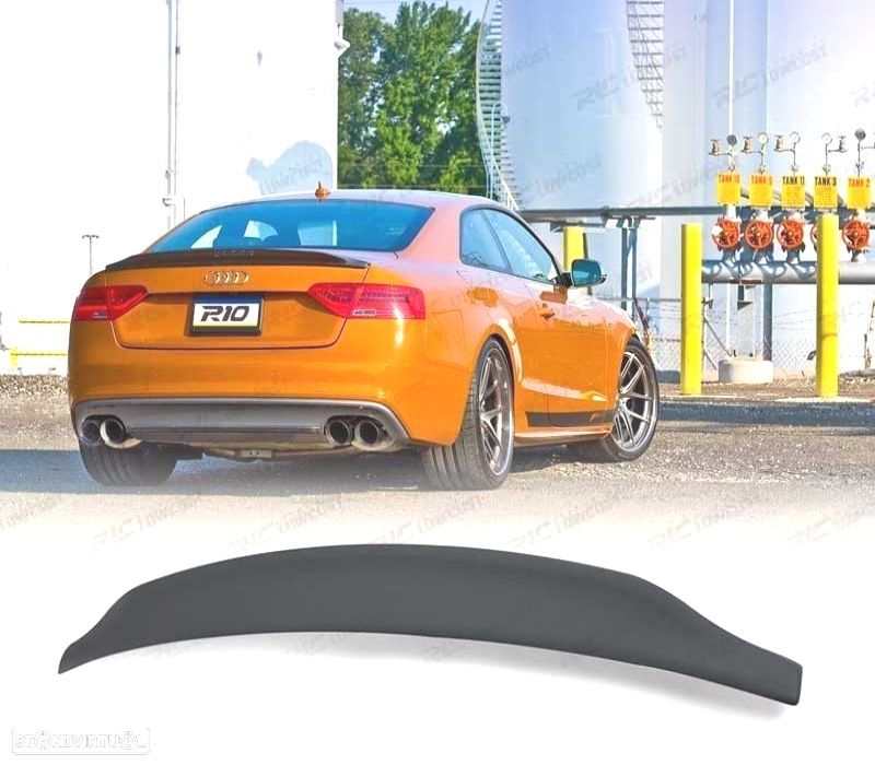 AILERON TRASEIRO AUDI A5 COUPE 08-16 LOOK S LINE RS5 PRETO BRILHANTE - 1