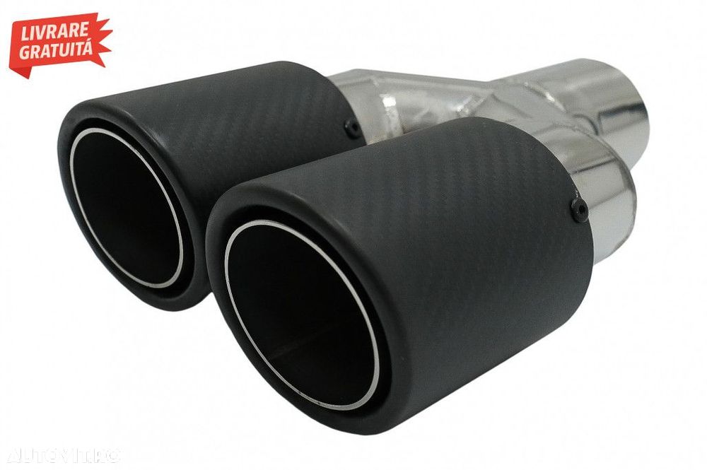 Bara Spate cu Toba Ornament Evacuare Fibra Carbon Mat BMW Seria 3 E46 - 7