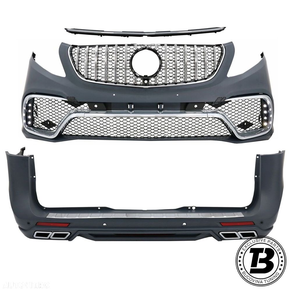 Pachet Exterior compatibil cu Mercedes V Class W447 AMG Design - 1