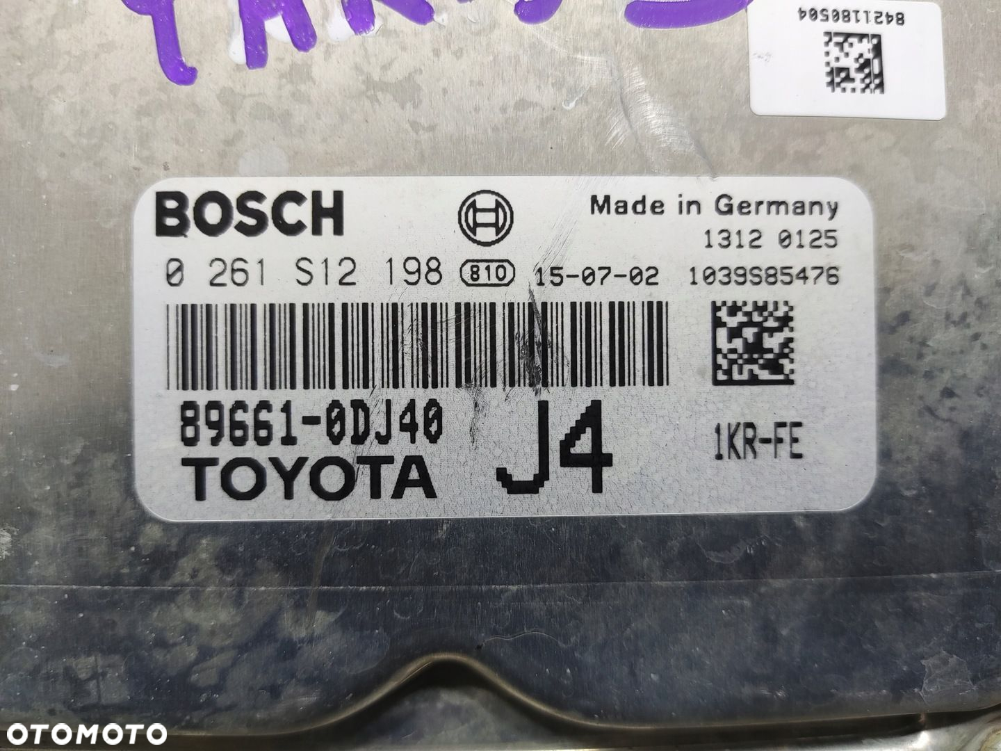 KOMPUTER STEROWNIK SILNIKA TOYOTA YARIS III 1.0 VVTI 2011-2017 89661-0DJ40 - 5