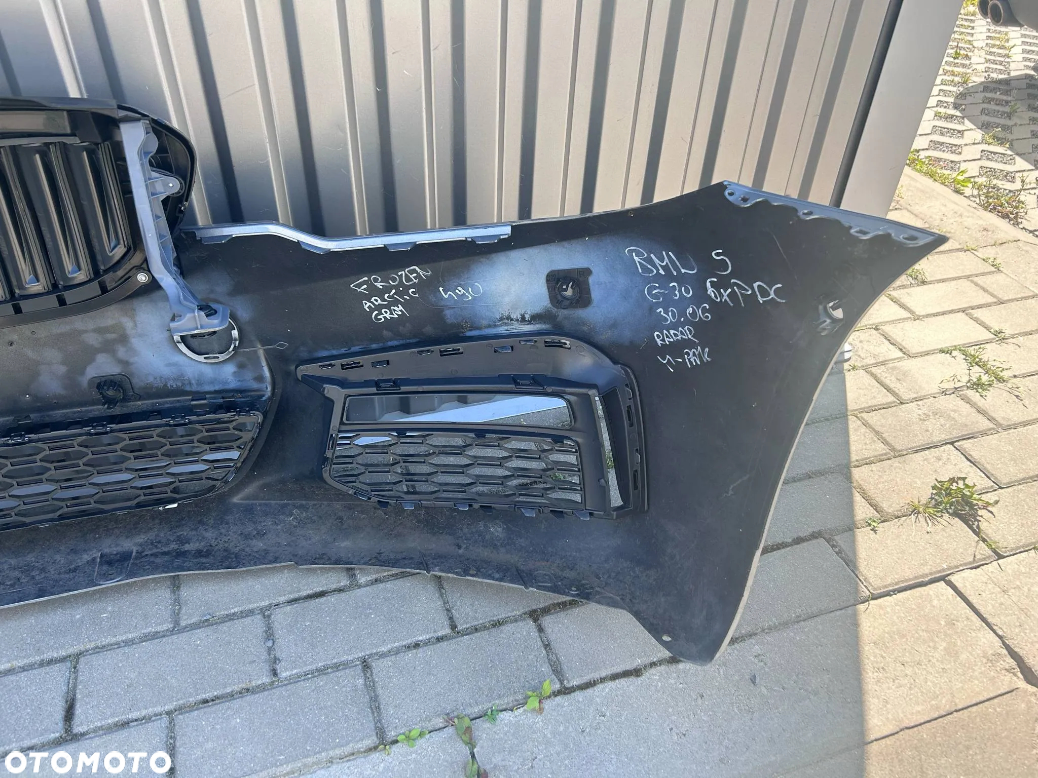 BMW 5 G30 M-Pakiet Zderzak Przód Przedni 6xPDC Radar Frozen Arctic Gray 490 - 6