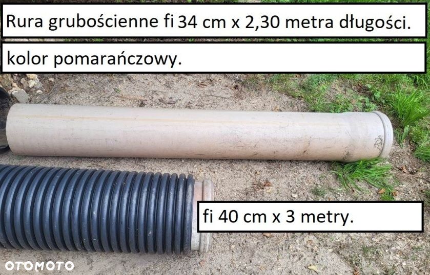 Rury kanalizacyjne PCV Fi 400 ,340 na mostki przepusty - 2