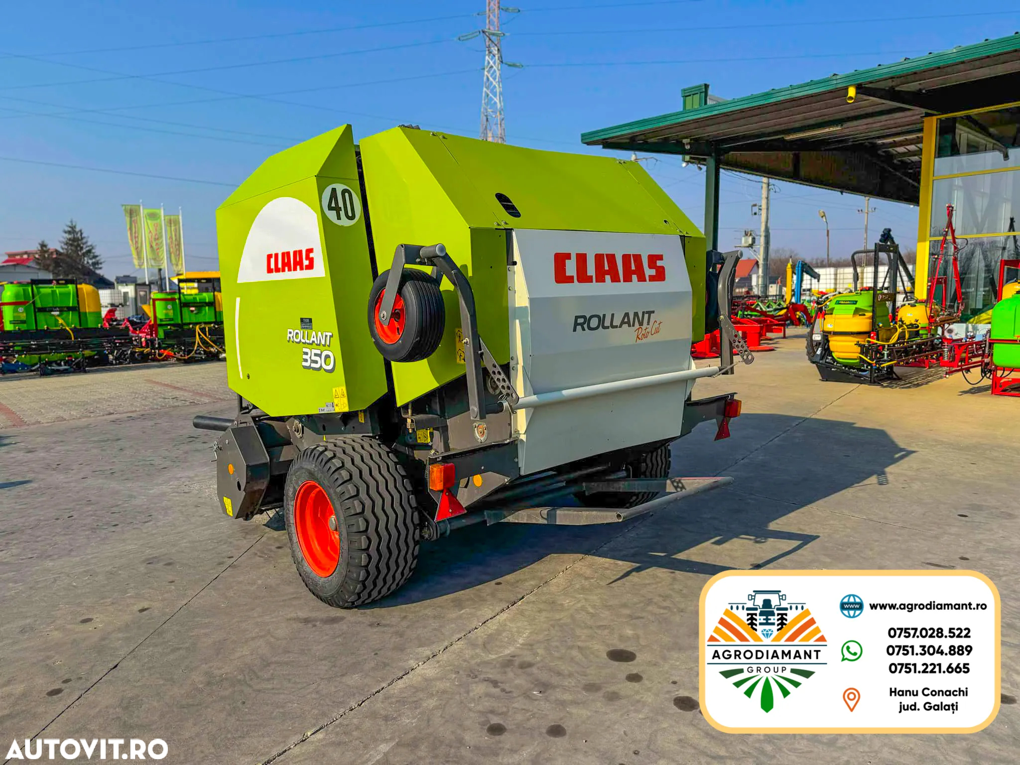 Claas ROLLANT 350 ROTOCUT, presa cu tocator pentru baloti rotunzi, - 3