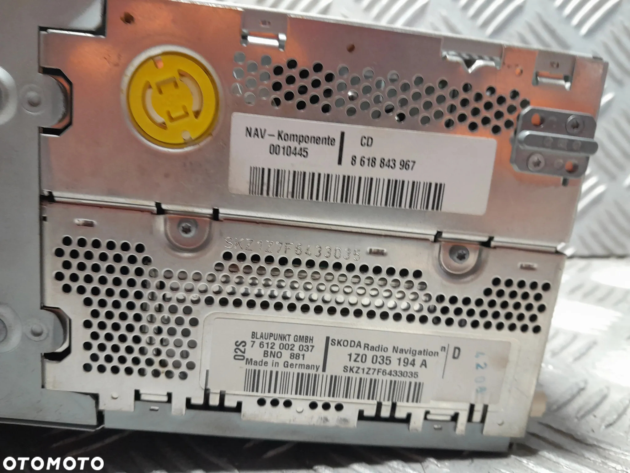 SKODA OCTAVIA II RADIO ODTWARZACZ CD 1Z0035194A - 7