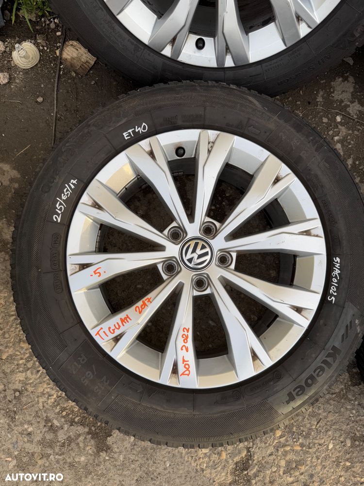 Jante aliaj VW TIGUAN an 2017   cu cauciucuri allseason 215/65R17 cod janta 5NA601025 - 2