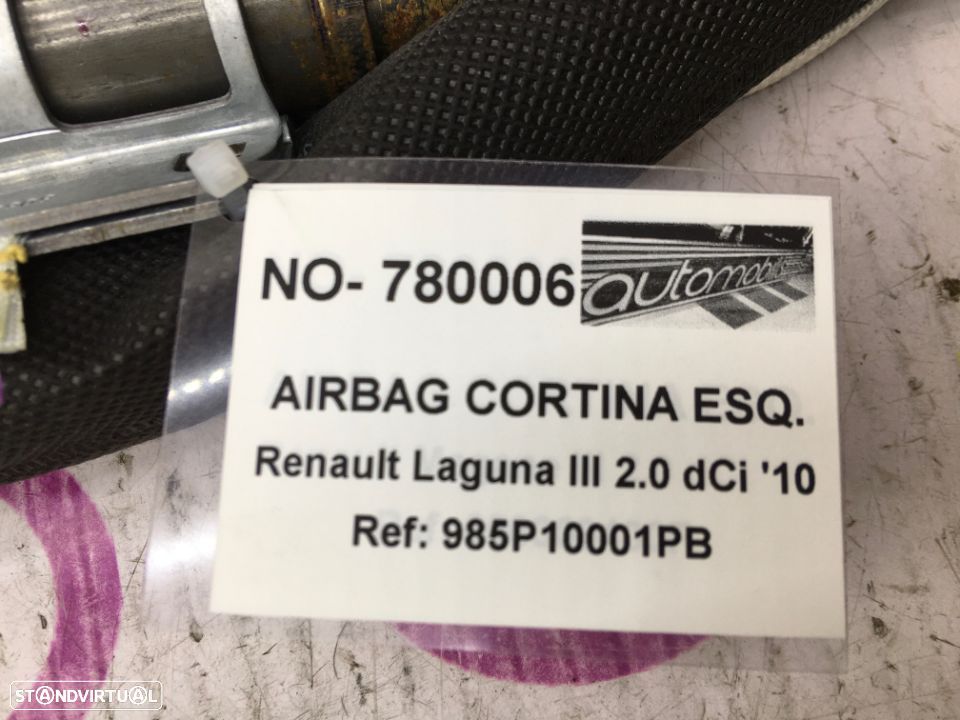 Airbag Cortina Esquerda Renault Laguna III 2.0 dCi 150 Cv de 2010 - Ref: 985P10001PB - NO780006 - 5