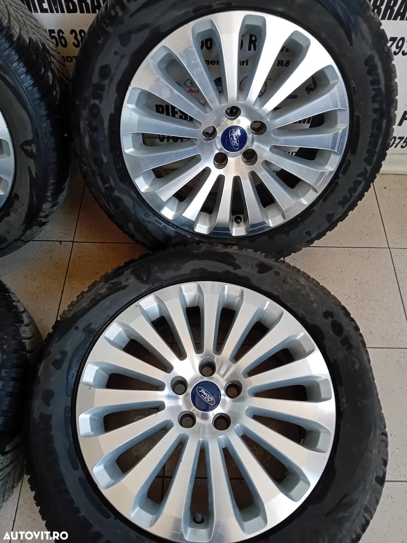 Set Jante Aluminiu Ford Kuga 1 I 235/55R17 Anvelope Iarna DOT 2922 Stare Foarte Buna - 7