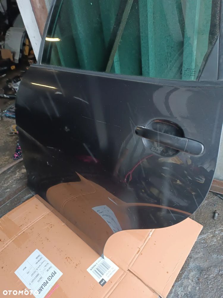 SEAT ALTEA DRZWI TYŁ TYLNE LEWE KOMPLETNE CZARNE L051 LO51 - 3