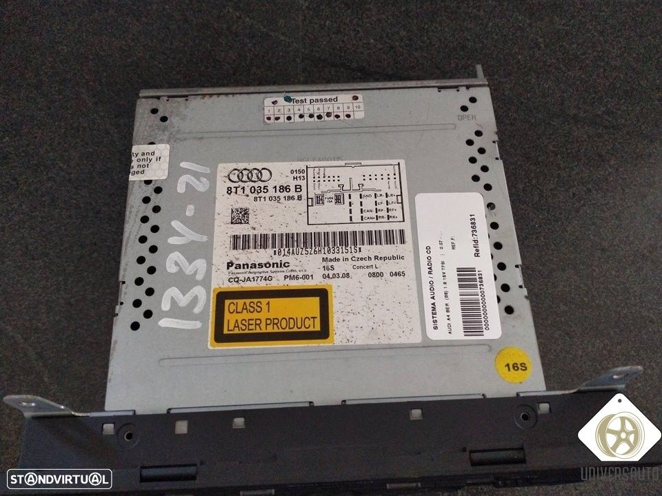 SISTEMA AUDIO / RADIO CD AUDI A4 2008 - 6