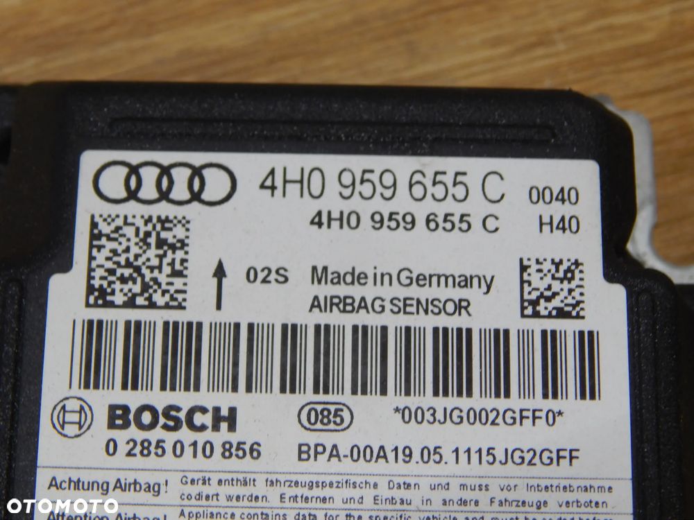 Poduszka powietrzna sensor airbag pas bezpieczeństwa AUDI A6 s6 RS6 C7 A7 11-18 Łuków części - 16