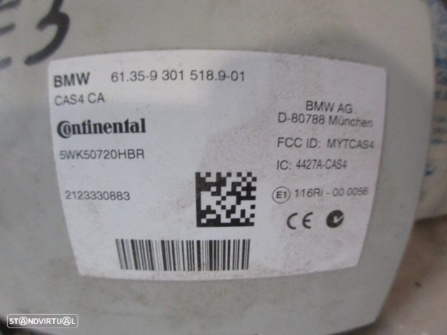Modulo 61359301518901 5WK50720HBR BMW F10 2012 525 XDRIVE 2.0D 4X4 218CV 4P PRETO Módulo Fecho Central - 3