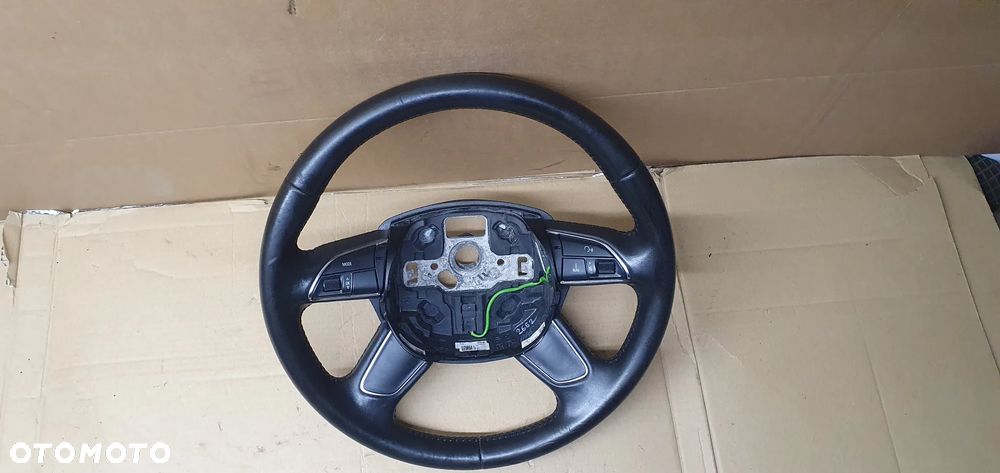 Kierownica multifunkcyjna multifunkcja skórzana skóra Audi A4 B8 Lift 4L0419091AC - 2