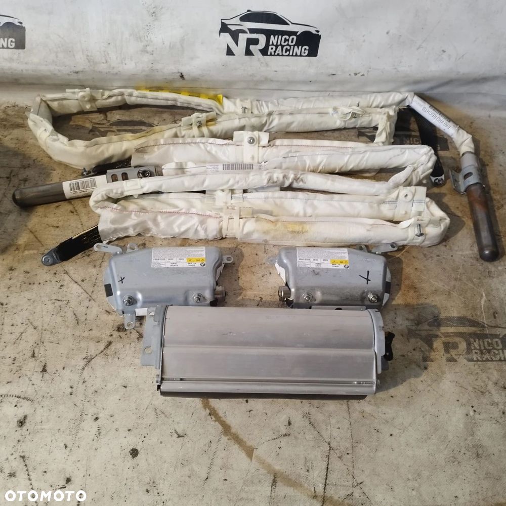 KOMPLET AIRBAG PODUSZKA KIEROWNICA DESKA KURTYNY FOTEL BMW E60 - 1