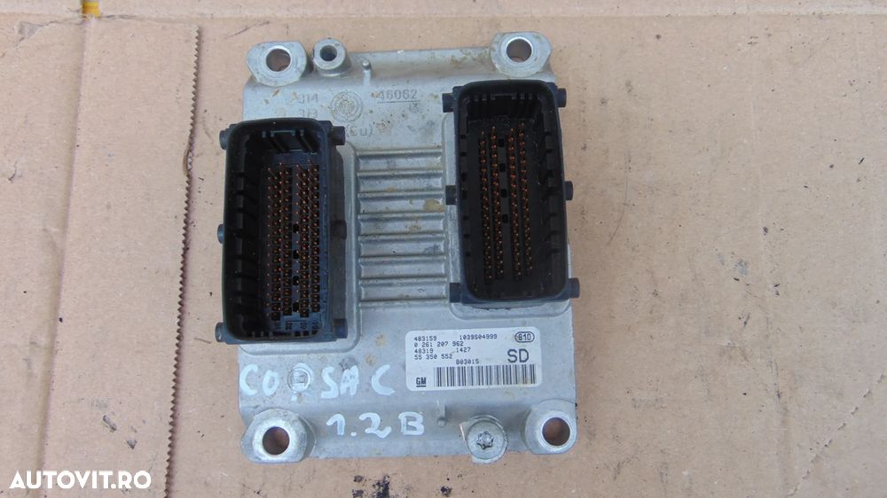 Calculator motor ECU Opel Corsa C 1.2 benzina an 2000-2003 cod 0261207962 - 2