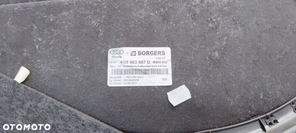 BOCZEK BAGAŻNIKA LEWY AUDI A6 C7 SEDAN 4G5863887D 44H - 6
