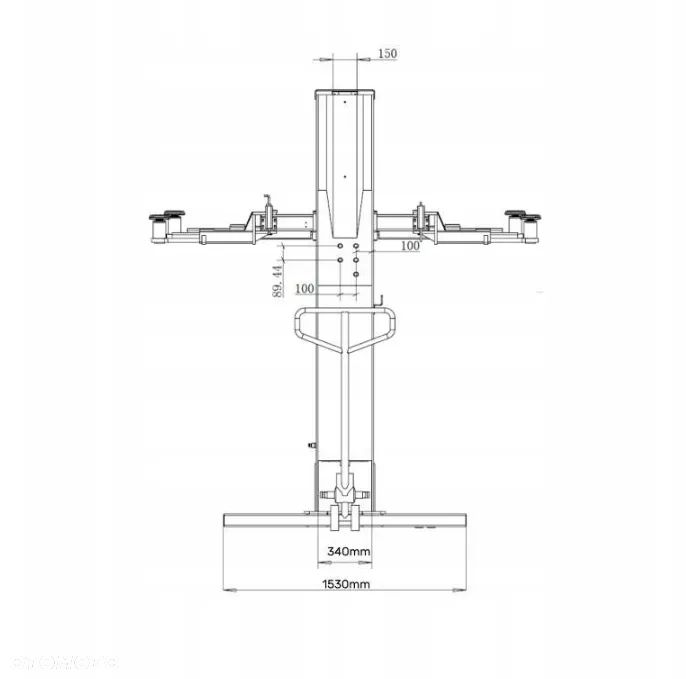 Podnośnik samochodowy mobilny jednokolumnowy 3,5 T P1-3500 NORMET 230V - 6