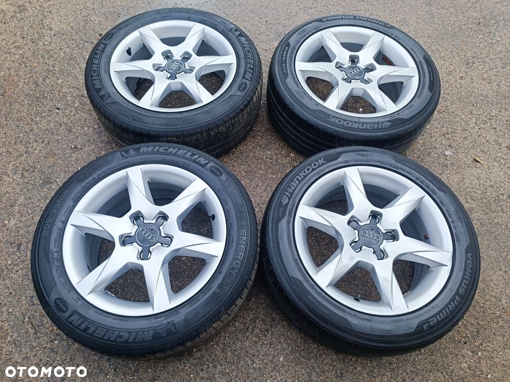 5x112 Felgi Aluminiowe Alufelgi 16 Koła Lato Letnie AUDI 4F0 Q2 Q3 A4 B5 B6 B7 A6 C5 C6 TT A3 8P 8V 5mm Legnica ALU-RAD 205/55 - 1