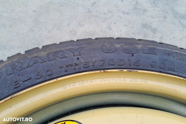 Roata de rezerva R15 T115/70D15 / 37J15X4T T115/70D15 / 37J15X4T Mazd - 4