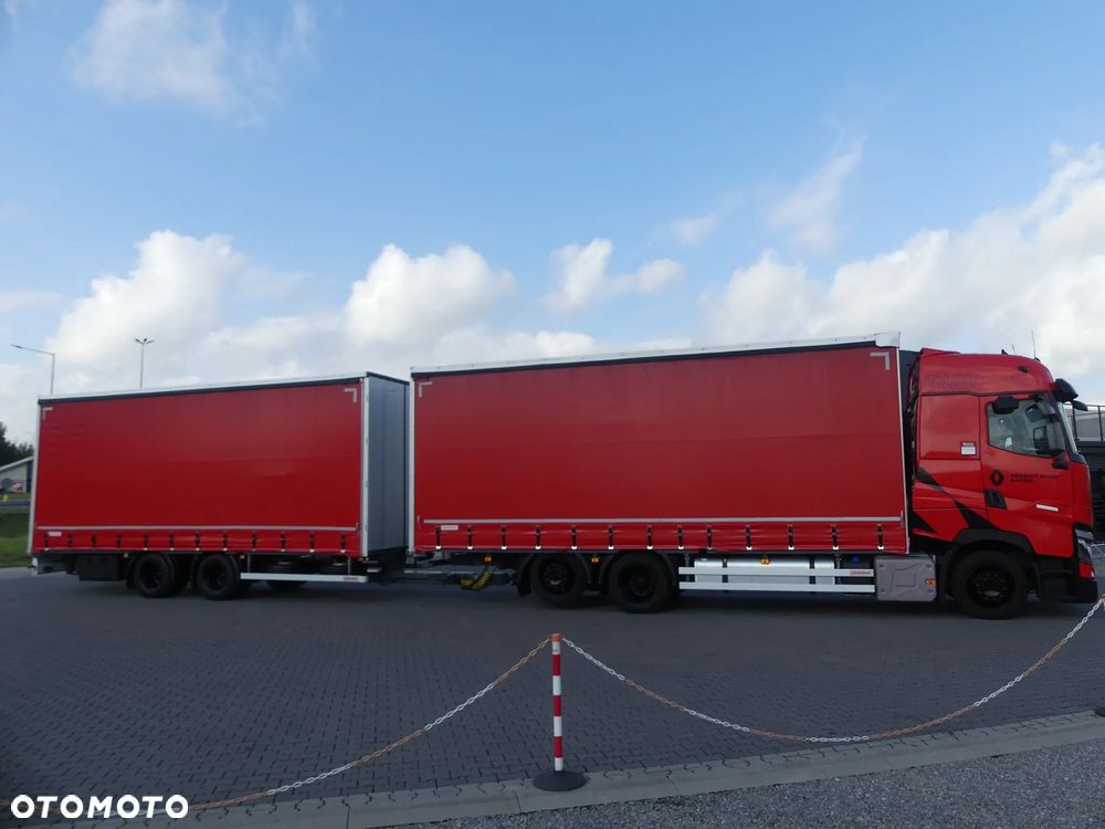 Renault T480 6x2 / ZESTAW PRZEJAZDOWY / FIRANKA / SUPER STAN / - 7