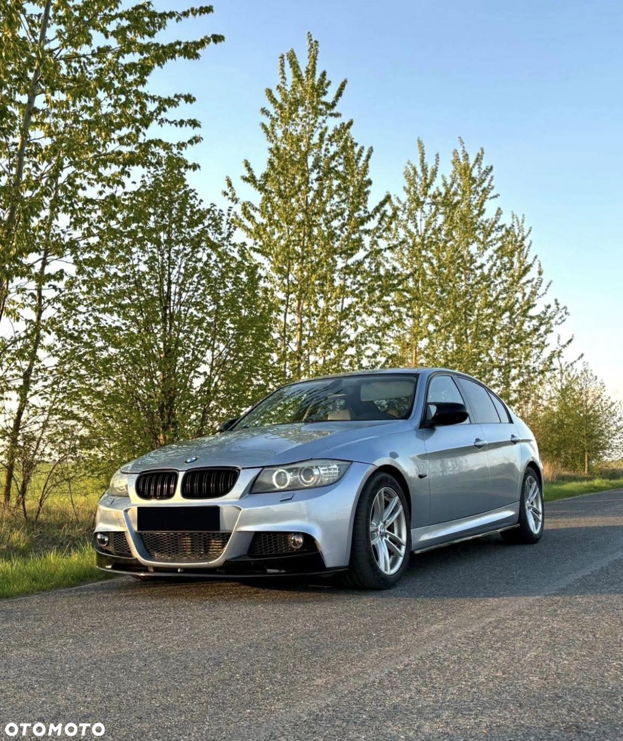 BMW E90 E91 LCI Przednia Dokładka Zderzaka Splitter Polift Czarny - 2