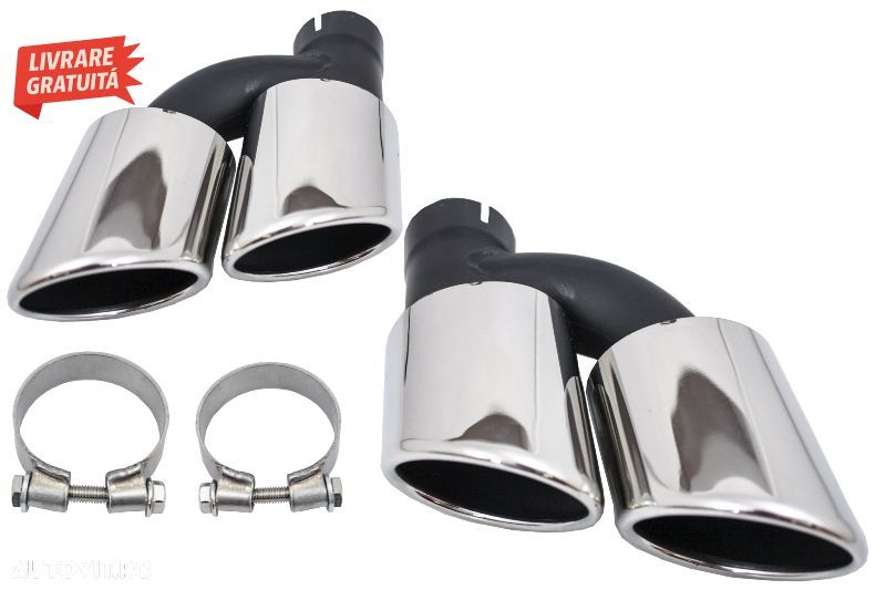 Difuzor Bara Spate si Ornamente Evacuare Audi A7 4G (2010-2014) S7 Facelift Design- livrare gratuita - 8