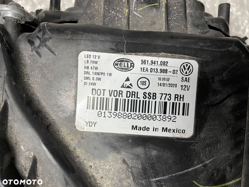 LAMPA PRAWA FULL LED PASSAT USA 561941082 - 15
