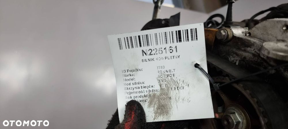 SILNIK KOMPLETNY RENAULT SCENIC II  F9Q - 7