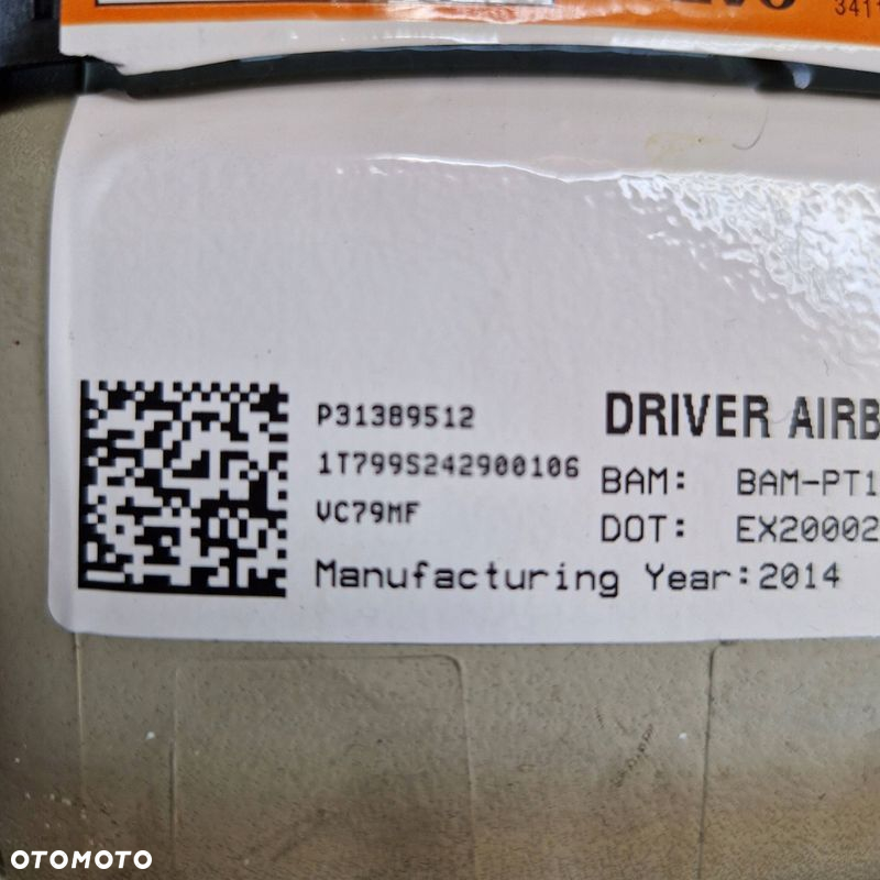 Volvo XC60 2015 LIFT Poduszka powietrzna Airbag kierownicy / beżowa - 4