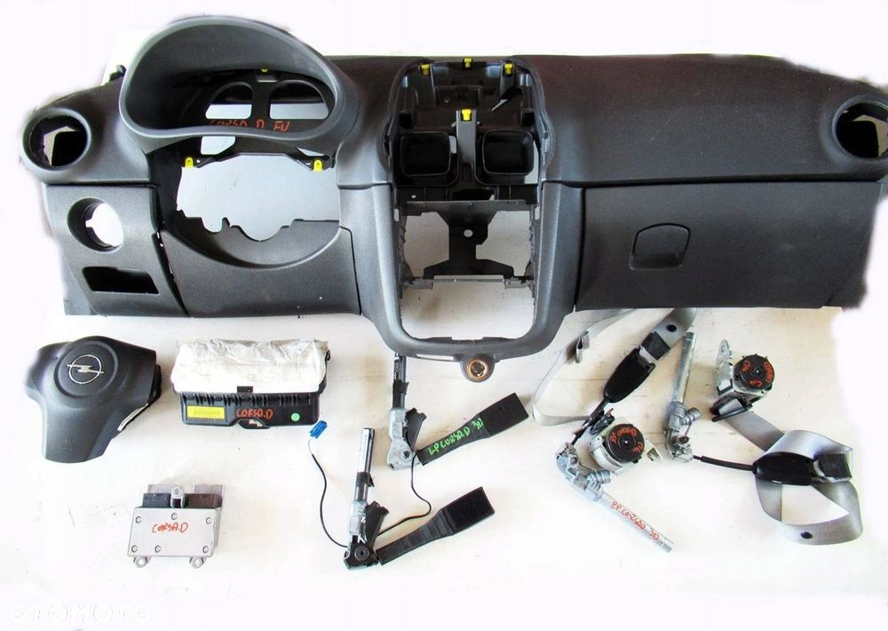 OPEL CORSA D KONSOLA KOKPIT DESKA PODUSZKI NAPINACZE SENSOR - 1