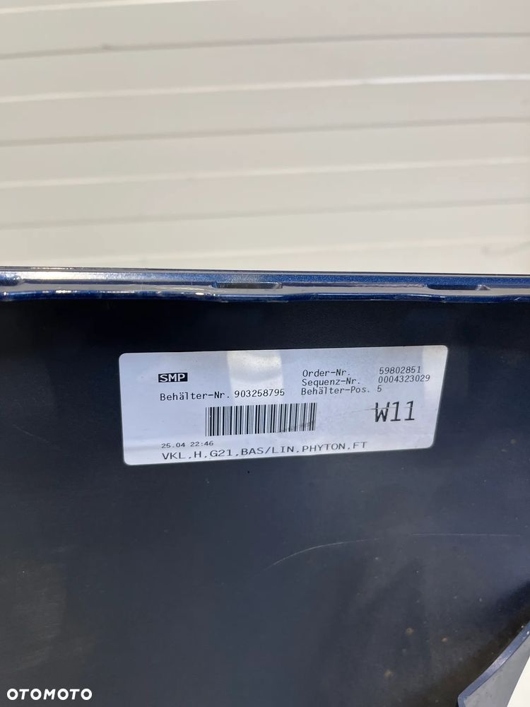 ZDERZAK TYŁ BMW Seria 3 G20/G21/G28 51127428002 - 8