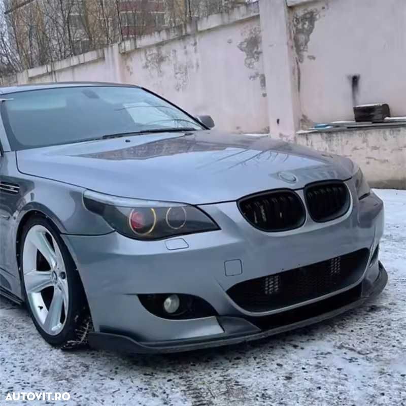 Lip Prelungire Bara Fata M5 BMW E60 E61, Extensie BARA M5 Negru Lucios - 6