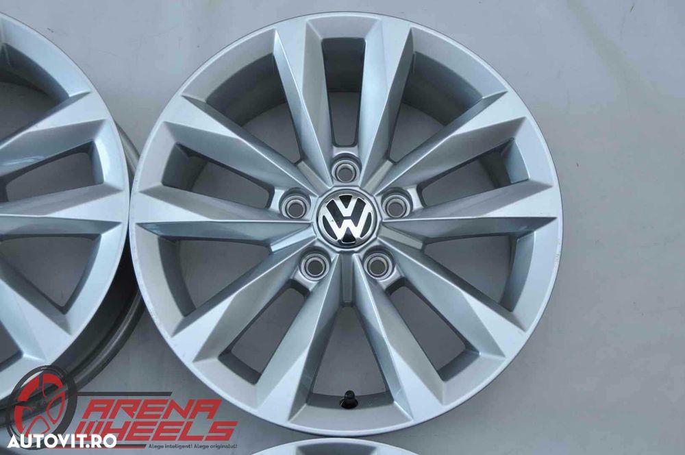 Jante Noi 16 inch Originale VW Golf Passat T-Roc Caddy Beetle Touran - 3