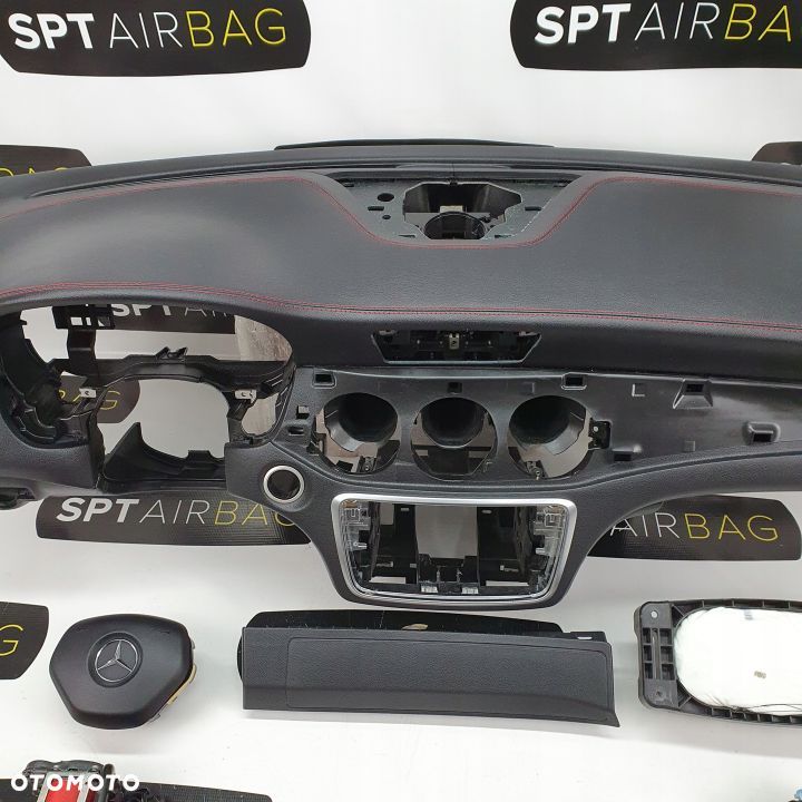 MERCEDES W117 CLA AMG DESKA ROZDZIELCZA KONSOLA KOKPIT PULPIT PODUSZKI AIRBAG AIR BAG PASY KIT SET - 3