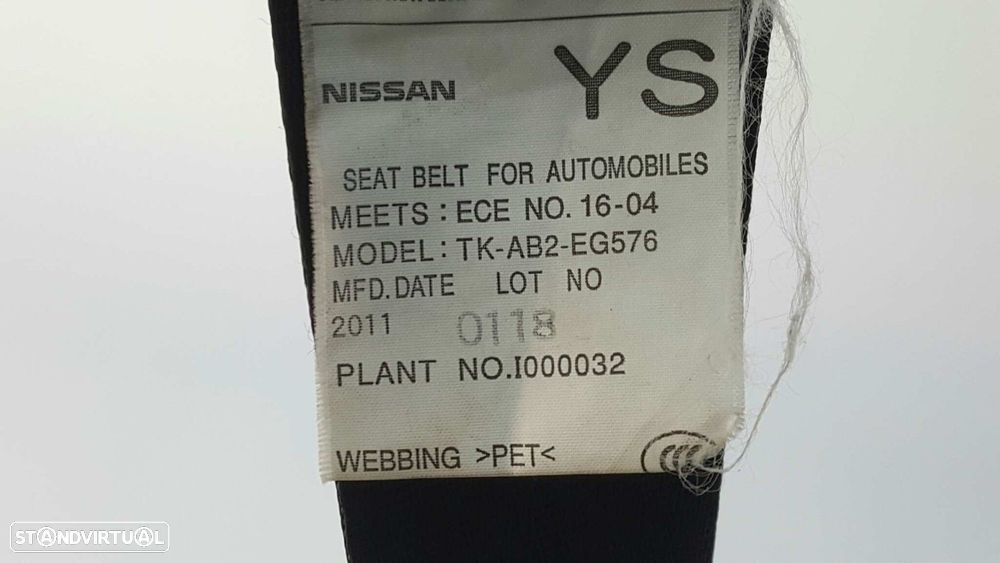 CINTO DE SEGURANÇA TRASEIRO DIREITO INFINITI M SEDÁN M30D S PREMIUM - 5