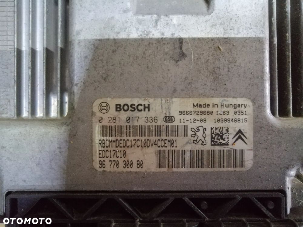Citroen Peugeot 1.4 HDi 8HR 8HZ zestaw startowy komputer Bosch 0281017336 9677030080 BSM BSi stacyjka klucze licznik i inne - 3