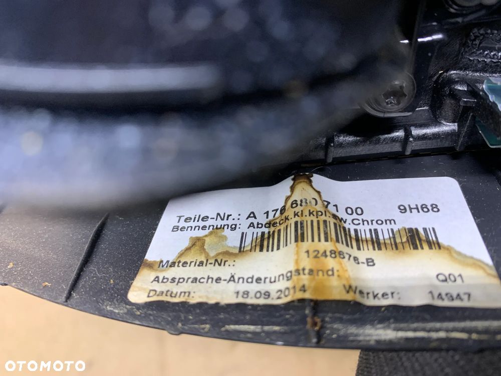 Tunel środkowy osłona tunelu popielniczka Mercedes CLA 117 A1768100179 A1766807100 - 7