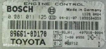 KOMPUTER STEROWNIK TOYOTA 0281001125 89661-0D170 - 2