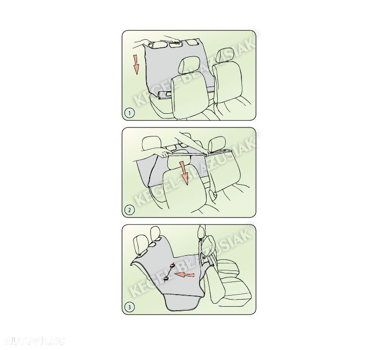 Husa auto protectie caini si pisici husa protectie bancheta ALEX L 127x165cm cu orificiu pentru centura de siguranta a animalului - 2