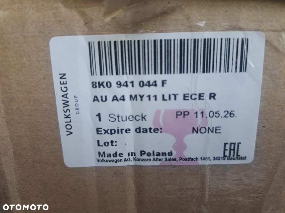 Nowa nieużywana oryginalna Aso lampa przednia prawa Audi A4 B8 lift biksenon neon led. Kod producenta:8KO 941 044 F - 3