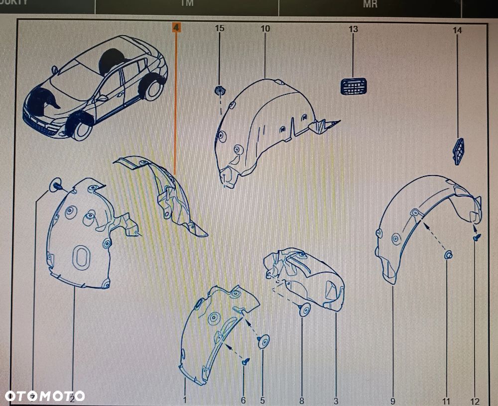 Nadkole prawe przednie Megane III - 4