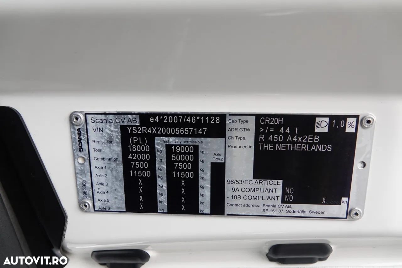 Scania R 450 / RETARDER / FULL AIRMATIC / PNEURI 100% / DUPA CONTRACTUL DE SERVICE - 36
