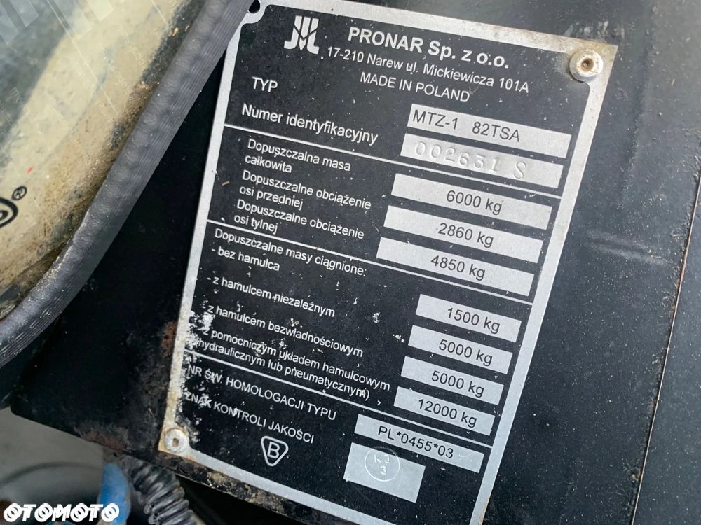 Pronar 82TSA MTZ 82SA 82A PRONAR nie Ursus, Zetor, Belarus - 26
