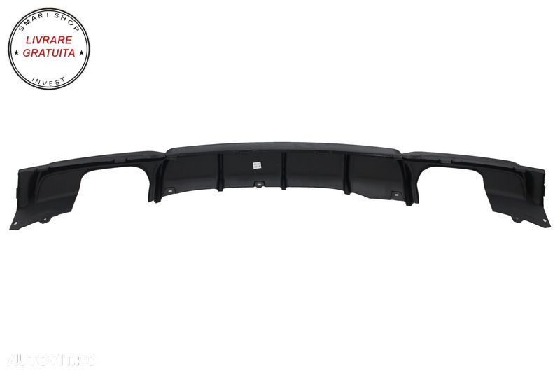 Difuzor Bara Spate Evacuare Dubla Negru Lucios BMW Seria 3 (2011-2019) F30 F31 M D- livrare gratuita - 5