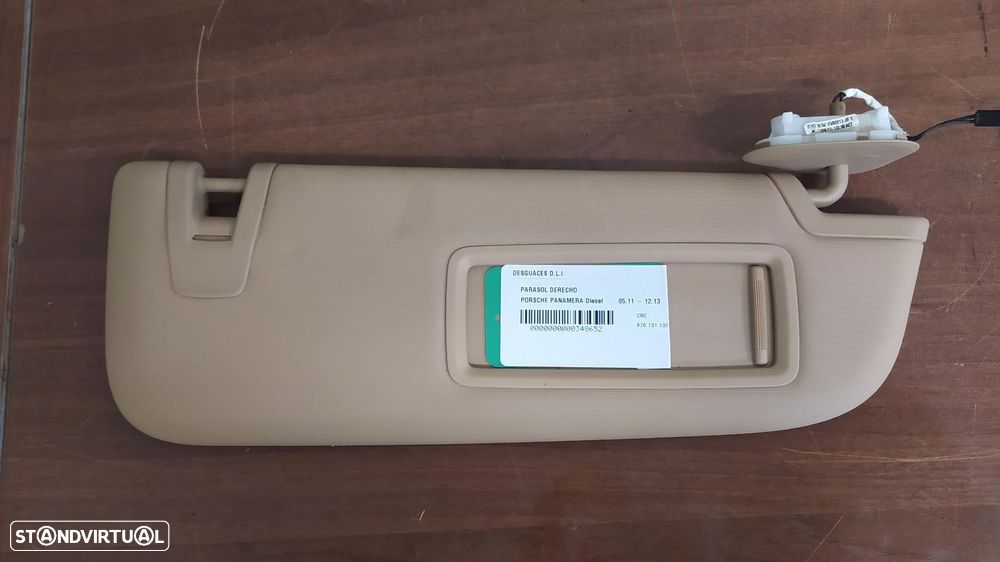 PÁLA DO SOL DIREITA PORSCHE PANAMERA TIPO 970 - 1