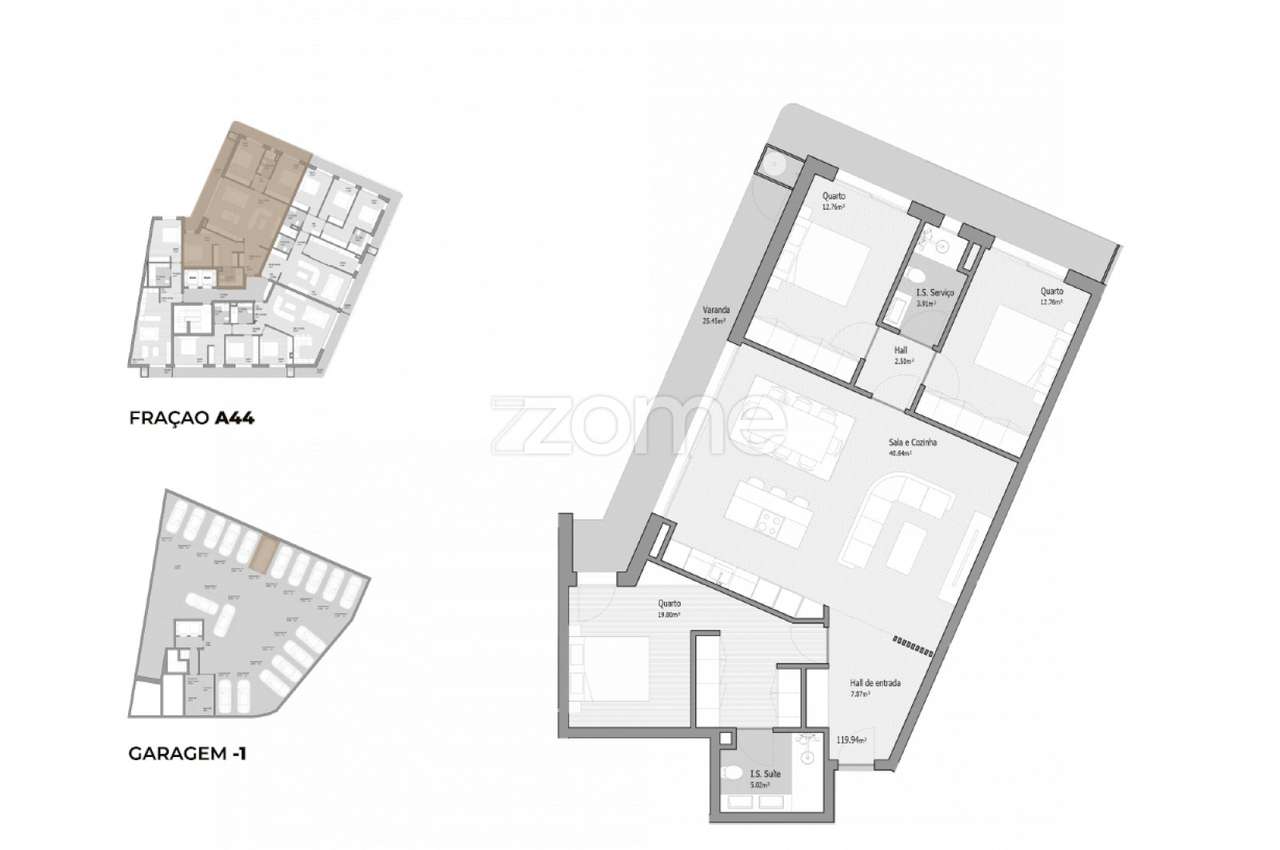 T3 Novo Trofa Premium | Piso Elevado + Excelente Luz + Garagem - Grande imagem: 2/16