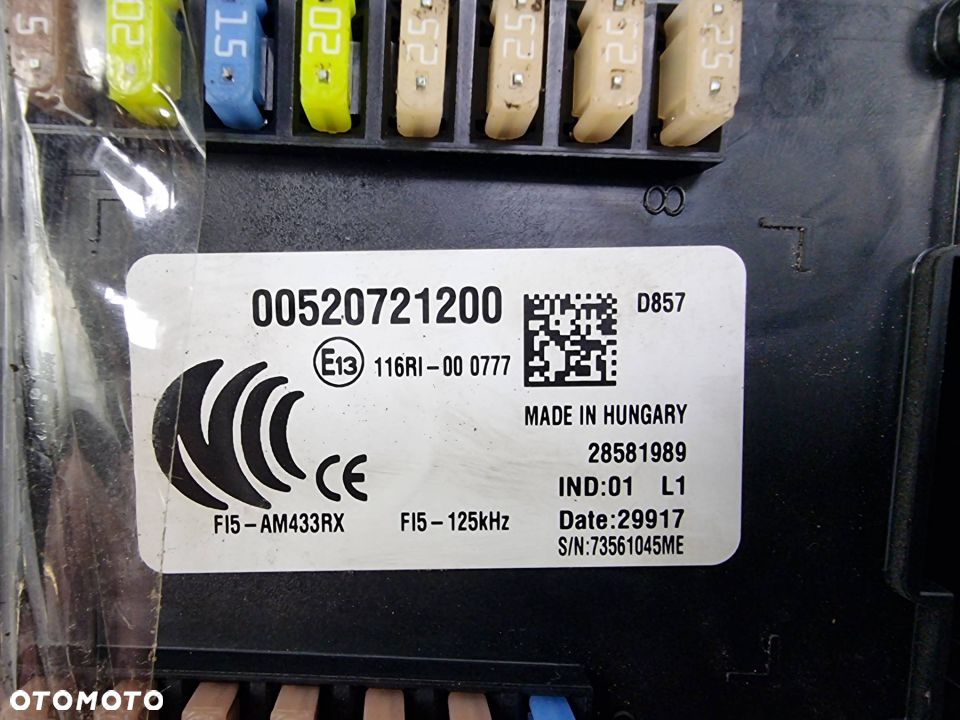 SKRZYNKA BEZPIECZNIKÓW FIAT TIPO II 00520721200 - 2