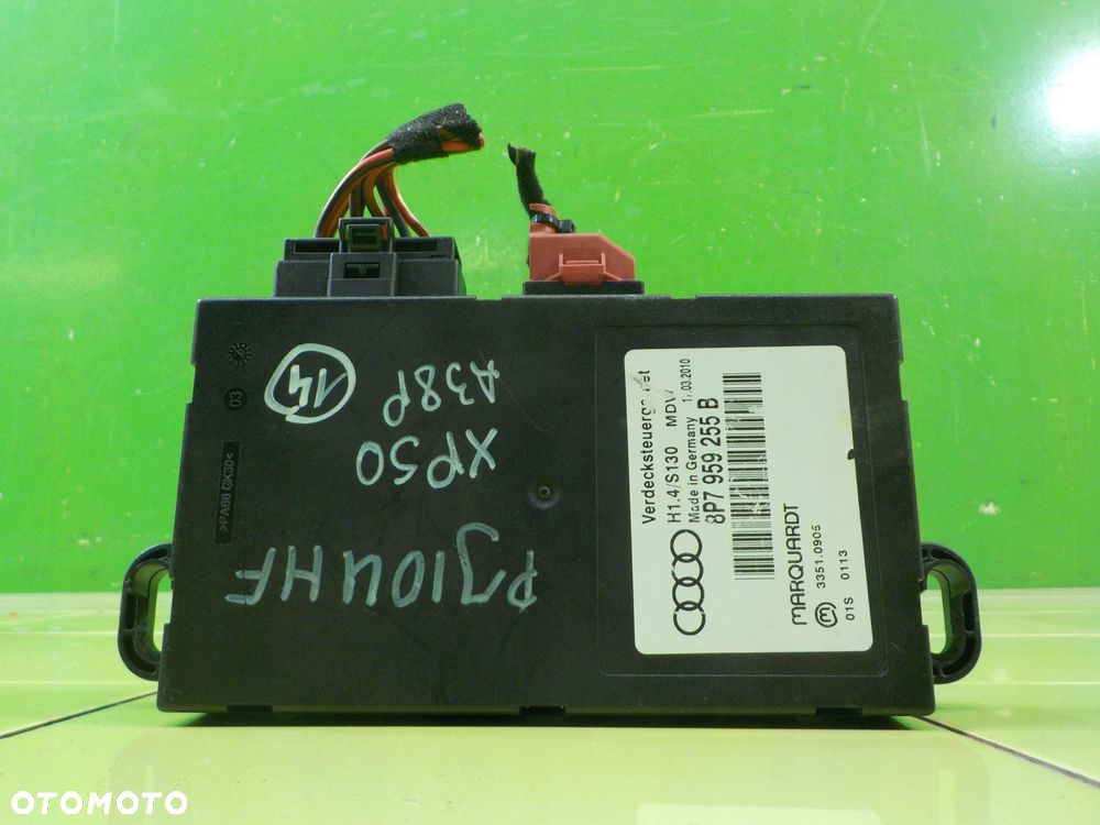 AUDI A3 8P LIFT 1.6 TDI 10r CABRIO 2D modul sterownik dachu 8P7959255B - 1