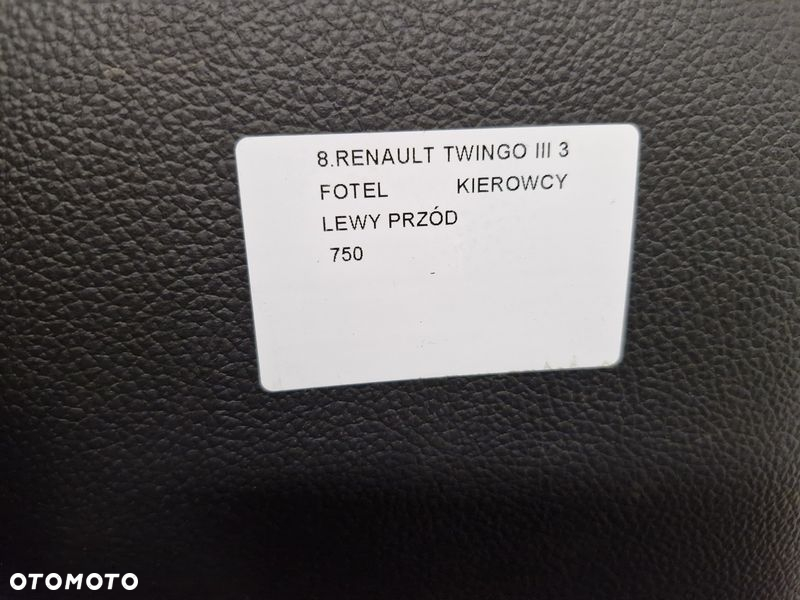 RENAULT TWINGO 3 III FOTEL KIEROWCY LEWY PRZÓD PRZEDNI EU - 11