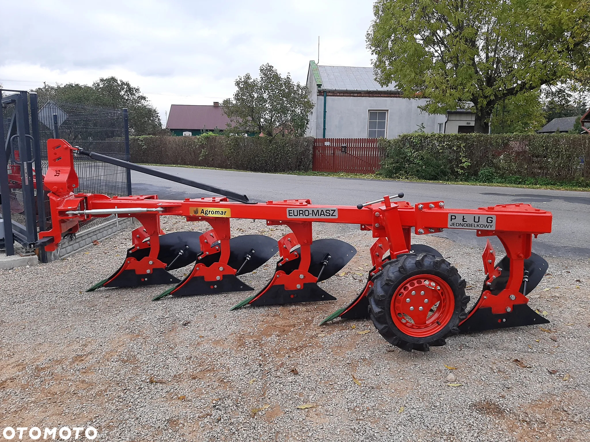 Pług zagonowy jednobelkowy 3/4/5+ skib EURO-MASZ / kverneland 18'' OD RĘKI transport zrywalny/śruba - 9