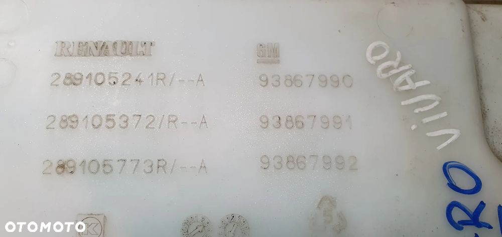 Zbiorniczek spryskiwaczy pompka Opel Vivaro B Trafic III 289105241R - 5